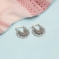 thumbnail image 3 of LeCalla 925 Sterling Silver Bohemian Filigree Hoop Earrings Women, 3 of 7