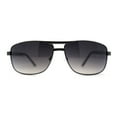 thumbnail image 2 of Mens Metal Rim Rectangle Sport Pilots Sunglasses Black Smoke, 2 of 4
