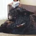 thumbnail image 6 of Rateoe Majestic Black Yak Print Fuzzy Fleece Throw Blanket Extra Large,Super Soft,Fluffy and Warm Blankets for Couch,Bed,All Season Use (40"x30"), 6 of 8