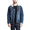 Layered Hooded Dark Indigo