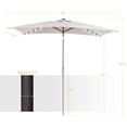 thumbnail image 3 of ACEGOSES 10 x 6.5ft LED Rectangle Outdoor Patio Deck Market Outside Table Umbrellas with Non-Fading Polyester canopy,Sand, 3 of 10
