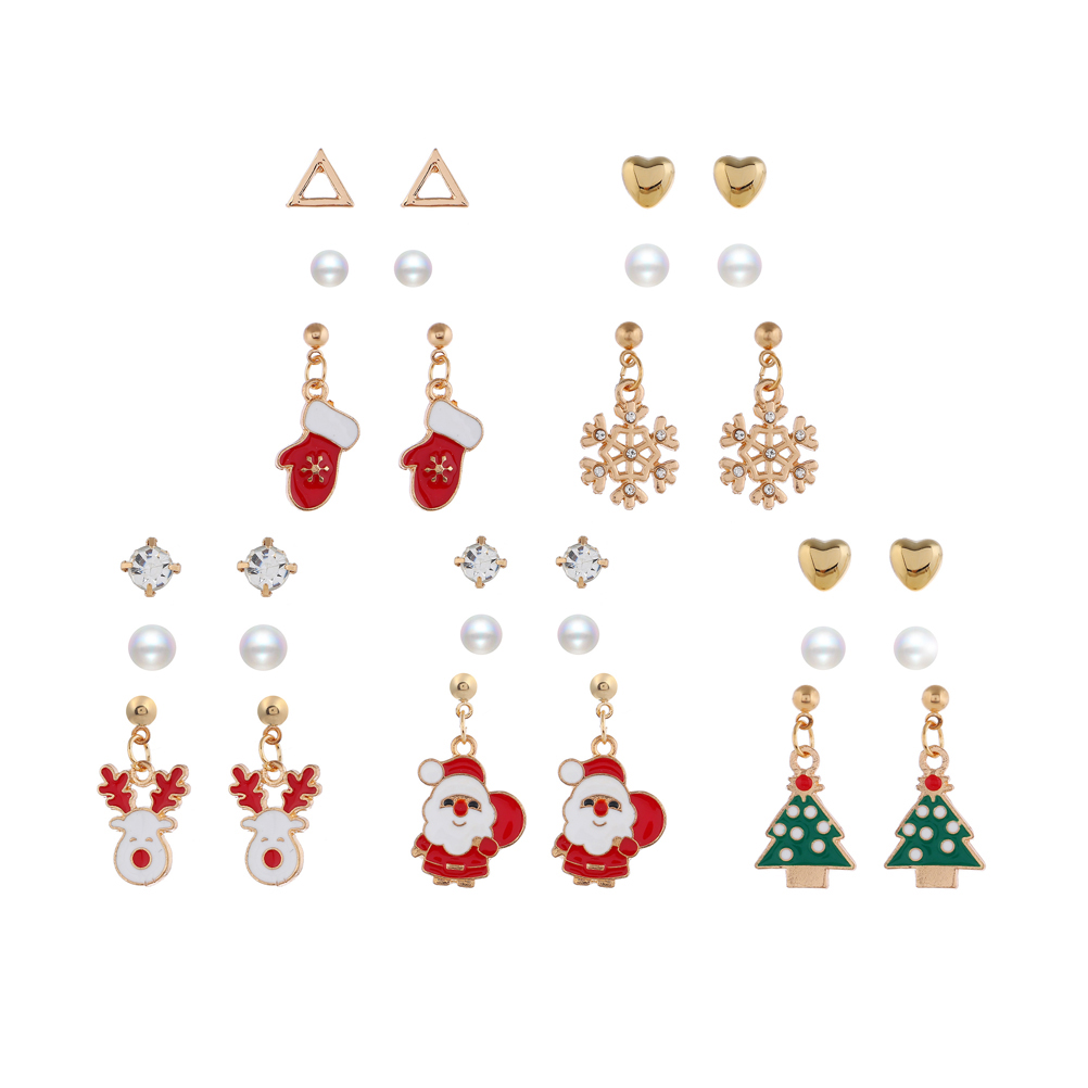 Etereauty Christmas Earring Earrings Xmas Dangle Snowflake Party Gift