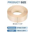 thumbnail image 2 of Biselado Uxcell, cinta de chapa de madera prepegada flexible para biselado de contrachapado con adhesivo termofusible para restauración de muebles de roble blanco 1-1/2 pulgadas x 25 pies, 2 of 7