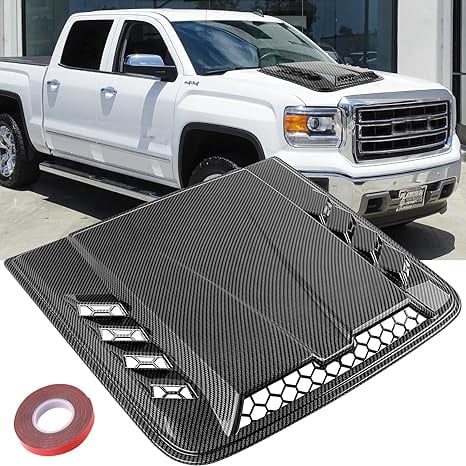 Hood Scoops For Cars Universal Hood Scoop Hood Vents, Automotive Hood Scoops for Trucks Compatible with Dodge Ram 1500 2500 F150 F250 F350 Toyota Tundra GMC Sierra 1500 2500 Jeep Wrangler