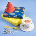 thumbnail image 5 of 30 Inch Reversible Birthday Wrapping Paper - 30 X 100 Feet Roll Blue Happy For Party  Shower And More Occasions, 5 of 6