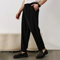 thumbnail image 7 of Kakii Mens Casual Dress Pants Pleated Old Money Wide Leg Baggy Pants Fall Relaxed Fit Slacks Work Trousers, 7 of 7