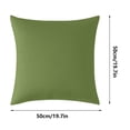 thumbnail image 3 of Outdoor Waterproof Pillow Cover, Modern Solid Color Cushion & Backrest Protector, Weather - Resistant & Easy - Clean Fabric, 19.7" x 19.7", QFL, 3 of 7