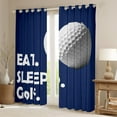 thumbnail image 2 of Castle Fairy Boys Girls Eat Sleep Golf Blackout Curtains Set of 2 (52x84 Each),Ball Gamer Window Curtains,Sport Theme Curtains and Drapes,Lightweight Room Decor, 2 of 6