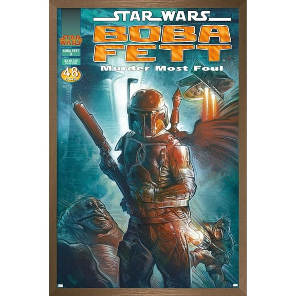 Star Wars: Saga - Boba Fett - Most Foul Wall Poster, 14.725" x 22.375", Framed