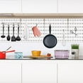thumbnail image 4 of OUSITAID 4PCS Peg Board Plastic Pegboard Wall Organizer Panels Mount Display Pegboard Kits fit Pegboard Storage for Craft Room Garage Kitchen Workshop, 4 of 7