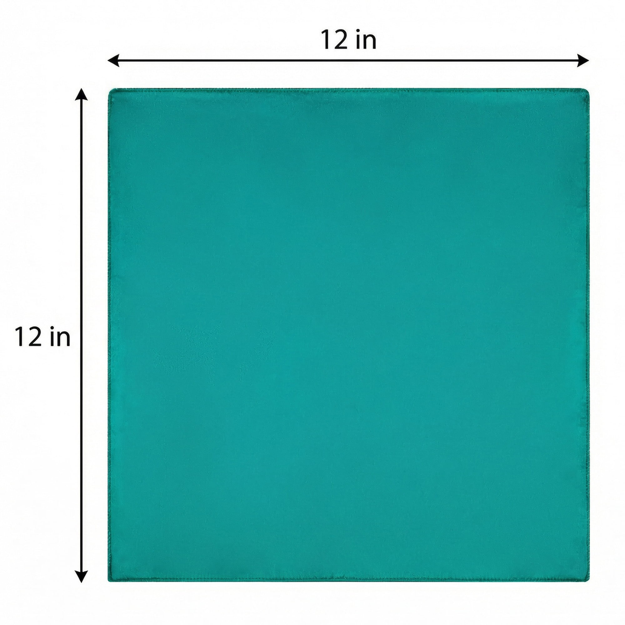 Unique Bargains 12Pcs Reusable Table Dinner Napkins Peacock Blue 12x12inch