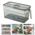 thumbnail image 4 of Contenedor de almacenamiento del refrigerador Recipiente de mantenimiento de alimentos frescos Escurridor funciones con coladores, Contenedores de almacenamiento de verduras y para , 15x15x30cm Fanmusic Contenedor de almacenamiento del refrigerador, 4 of 7