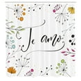 thumbnail image 2 of Ambesonne Sweetheart Shower Curtain, Te Amo Love Lettering, 69"Wx75"L, White Black, 2 of 4