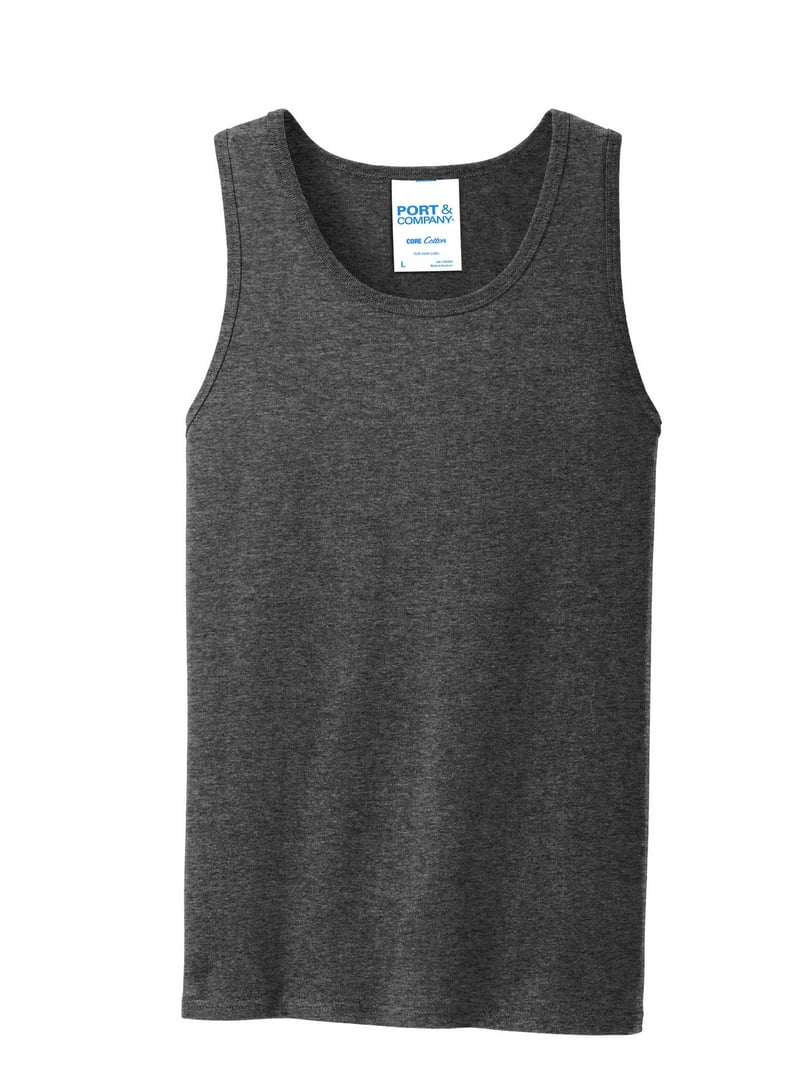 Port & Company Core Cotton Tank Top-4XL (Dark Heather Grey