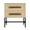 Natural, variant on Hopper Studio Sophia 2-Drawer Nightstand in Matte Black with Rattan Drawers for Bedrooms and Dorms