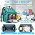 thumbnail image 5 of Kabaqoo Large Baby Diaper Bag, Multifunctional Baby Backpack with Changing Station Lake Blue, 5 of 7