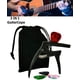 thumbnail image 3 of Cejilla para guitarra, TANMUS 3 en 1, cejilla de metal de zinc para guitarras acústicas y eléctricas (con soporte para púas y 4 púas), ukelele, mandolina, banjo, accesorios para guitarra, 3 of 3