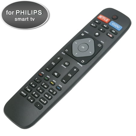 New Smart TV Remote Control for Philips Smart LED LCD HDTV TV with Netflix Vudu Youtube Keys 32PFL4902/F7 40PFL4901/F7 (Best Apple Tv Remote For Iphone)