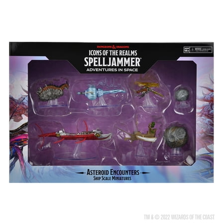 D&D Icons of the Realms: Ship Scale - Asteroid Encounters - 7 Piece Mini-Figure Set, Dungeons & Dragons