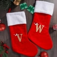 thumbnail image 6 of KCEHTA Red Christmas Stockings with Initials, 19" Large Christmas Stockings, Embroidered Christmas Stockings with Letters, Personalized Christmas Knit Stockings for Christmas Party Decorations, 6 of 7