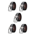 thumbnail image 2 of relayinert Ceinture Réversible Décontractée pour Hommes Résistante à l'Usure Boucle à Ardillon ple Toutes Tendances Jeans Assortis Style Classique Original 115cm 5ensemble, 2 of 6