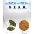 thumbnail image 4 of Yiwa 13.1FT Canvas Bell Tent for 4-6 People Family Camping in All Seasons, with 2 Stove Jack & 4 Mesh Zippers Windows, Breathable Waterproof(4m), 4 of 6
