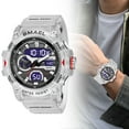 thumbnail image 2 of HUASHENG Men's Watch Big Dial Quartz Digital Analog Luminous Sports Wristwatch, 2 of 9