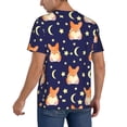 thumbnail image 2 of Vsdgher Corgi Lying With Moons And Stars Mens T-Shirts Baseball Vintage Fashionable Lightweight Casual Crew Neck Slim Fit with Long Sleeves-Large, 2 of 7