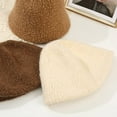 thumbnail image 5 of CoCopeaunts Bucket Hat Foldable Adjustable Wool Bucket Cap Warm Fisherman Caps for Women Teens Girls Solid Color Daily All-Match, 5 of 8