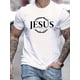 thumbnail image 1 of Men's short sleeve, 100% cotton T-shirt, 1 piece, high quality breathable material, Jesus print, easy movement, soft and skin friendly, 1 of 8