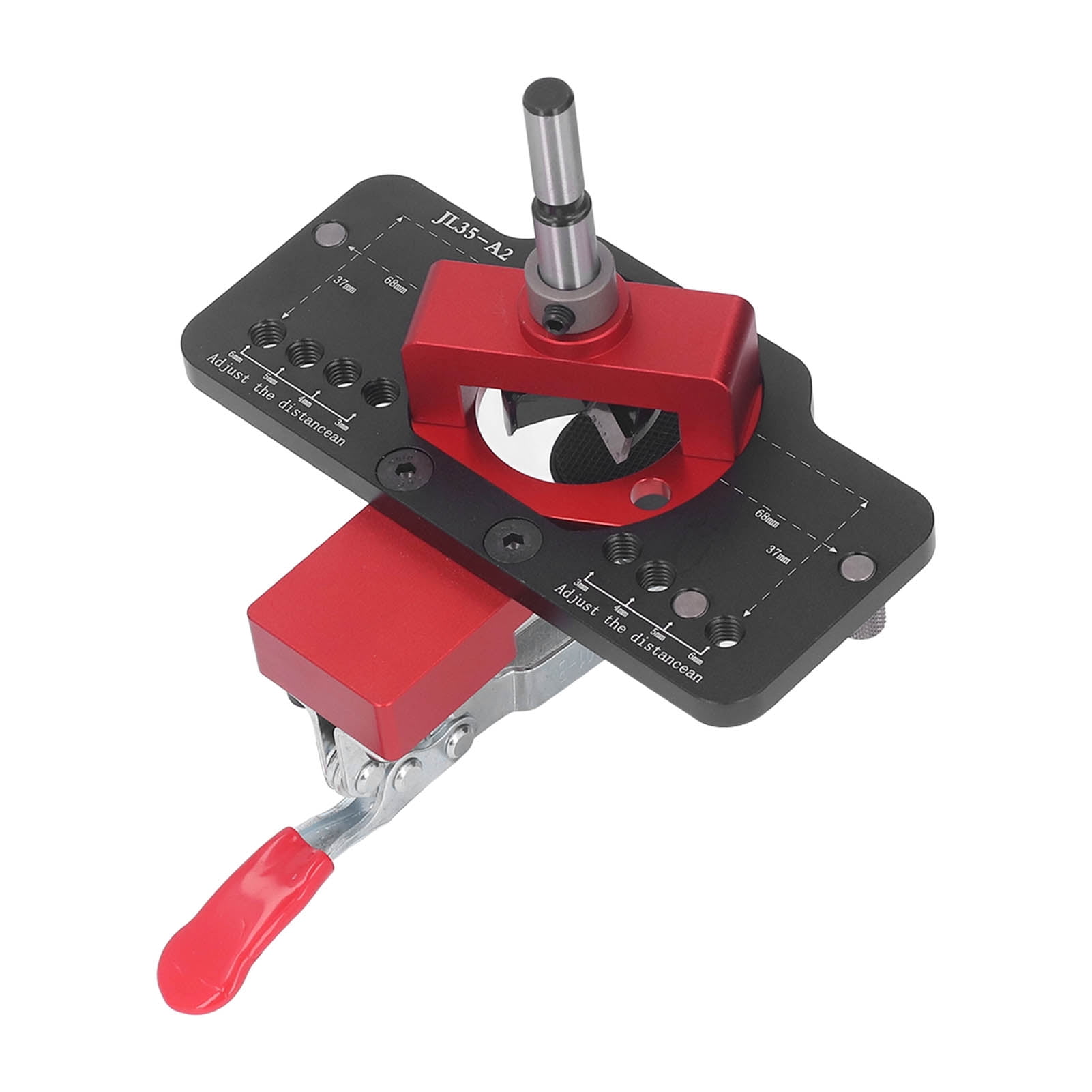 Rupoun 35mm Hinge Jig Drilling Hole Puncher Concealed Guide Locator Tool Aluminum Alloy 1.38 inches
