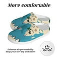 thumbnail image 6 of Fotbe World Map With Animal Pattern Women's Fuzzy Curly Fur Memory Foam Loafer Slippers Indoor Outdoor Slippers Winter Home Shoes-46/47, 6 of 7
