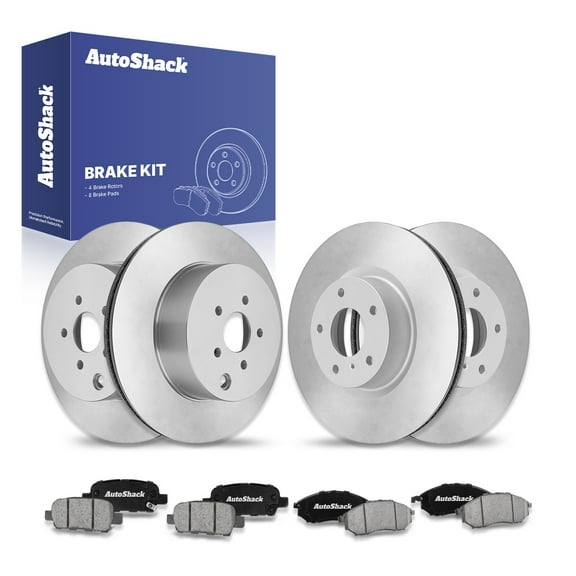 AutoShack Front & Rear Brake Rotors Ceramic Brake Pads | Replacement For 2007-2008 INFINITI G35 2008-2010 EX35 2009-2010 M35 M45 2009 Nissan 370Z 3.5L 3.7L 4.5L V6 V8 AWD RWD | 12-PC Brake Kit