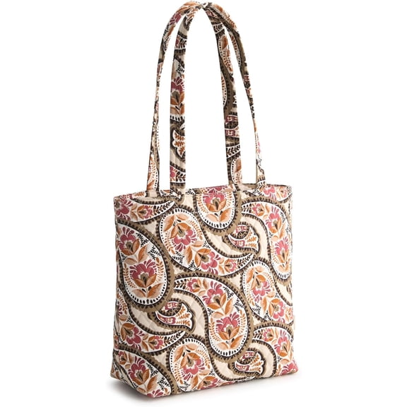 Vera Bradley Premium Cotton Small Original Zip Tote Bag, Blooming Paisley