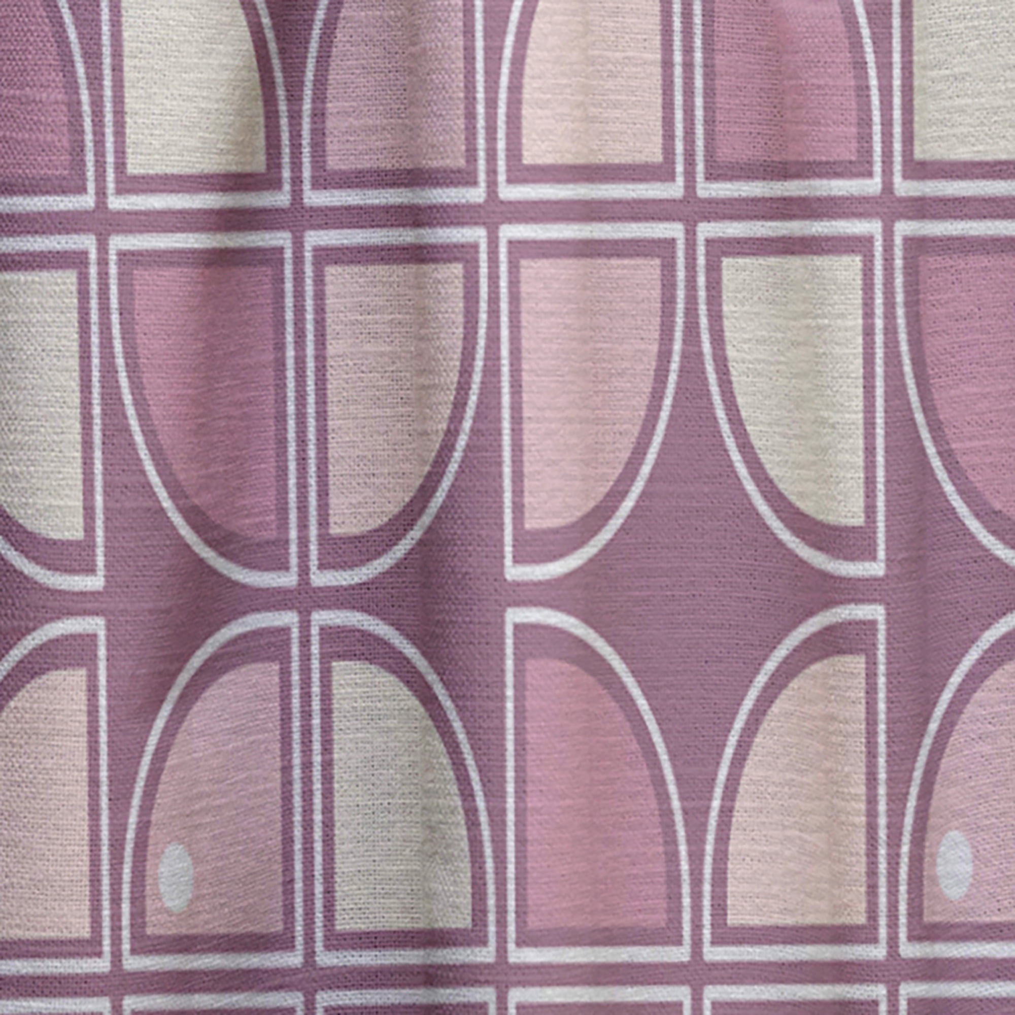 Designart 'Purple Pink Desing Retro Pattern' Mid-Century Modern Curtain Panel