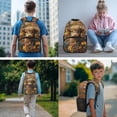 thumbnail image 2 of Jeiento 4-Piece Kids Backpack and Lunch Box Set for School 17 Inch Highland Cow Floral Bookbag with Large Capacity, Includes Pencil Case, Bookmarks for Elementary Boys & Girls, 2 of 7