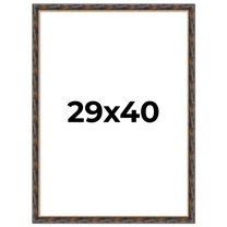 29x40 Frame Gold Real Wood Picture Frame Width 1.5 inches | Interior Frame Depth 0.5 inches |
