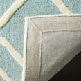 thumbnail image 4 of SAFAVIEH Cambridge Kierra Geometric Wool Area Rug, Light Blue/Ivory, 4' x 6', 4 of 8