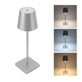 thumbnail image 3 of LED Battery Table Lamp Touch Dimmable 3 Colors 3 Brightness Levels Table Lamp Modern Simple  LED Table Lamp for Restaurant Bar Hotel Dining Table Bedroom, 3 of 7