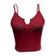 thumbnail image 3 of Camisola Corta Sin Mangas con Estampado de Calavera de Halloween para Mujer Rojo S, 3 of 8