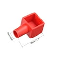 thumbnail image 2 of Cubierta protectora de goma aislante para terminal de batería cuadrada para cable de 7mm y terminal de 14mm rojo negro 1 par, 2 of 3