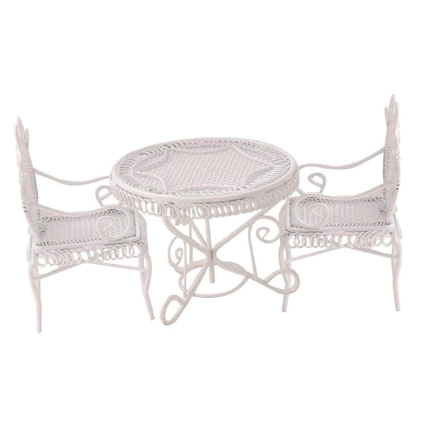 TABLE DE BAR et chaise miniatures pour maison de poupée 1/12, 3 pièces