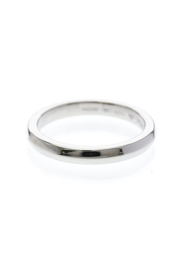 Pre-Owned Bvlgari Federing Platinum Fashion No Stone Band Ring Silver