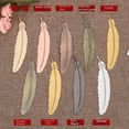 thumbnail image 4 of Marcapáginas de plumas creativo de estilo antiguo chino, regalo creativo para estudiantes, juego de marcapáginas de metal, regalo para estudiantes, 4 of 5