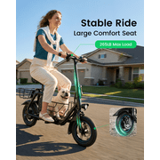 MIHOVER 550W Pet Friendly Electric Scooter with Seat for Small Dogs, 12 Electric Scooters for Adults, Dual Baskets 36V 7.8AH Battery, UL2272 Certified