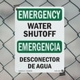 thumbnail image 4 of Water Shutoff Bilingual OSHA Emergency Rigid Plastic Sign 24 Inch x 18 Inch - 10 Pack, 4 of 8