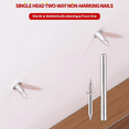 thumbnail image 6 of 200 Pcs Double-Head Skirting Thread Seamless Nails 2 Pcs Nail-Specific Sleeve Tool-Silver, 6 of 6