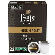 Peet's Coffee K-Cup Pods, Café Domingo Medium Roast (22 Count) Single Serve Pods Compatible with Keurig Brewers