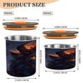 thumbnail image 3 of Wobogo An Evil Dark Lion Pattern Food Storage Jars 304 Food Grade Stainless Steel Canisters With Vacuum Airtight Lids for Coffee Snacks Nuts Cereal 900ML, 3 of 9