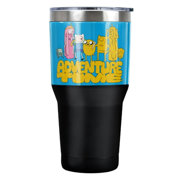 Adventure Time Jake'S Friends Stainless Steel Tumbler 30 oz Coffee Travel Cup, Vacuum Insulated & Double Wall with Leakproof Sliding Lid